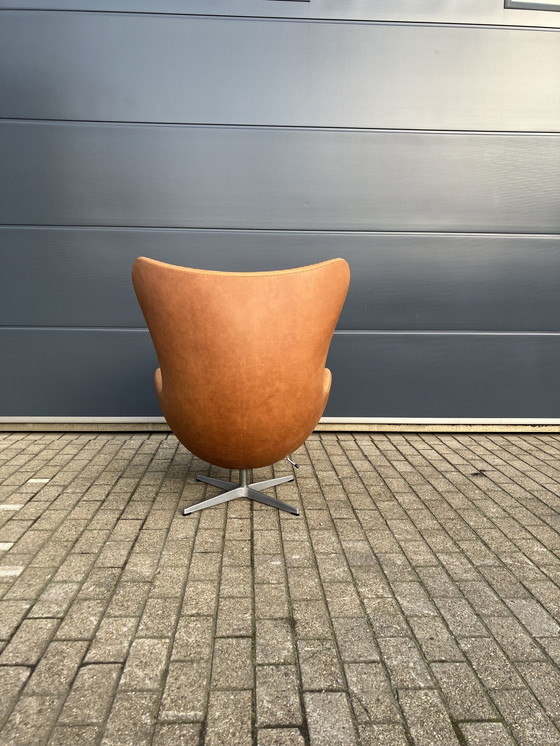 Image 1 of Fritz Hansen Egg Chair In Camel Cognac Leder Als Nieuw!!