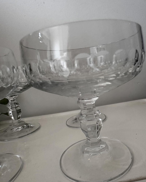 Image 1 of Set Van 4 Kristallen Coupe Champagne Glazen 