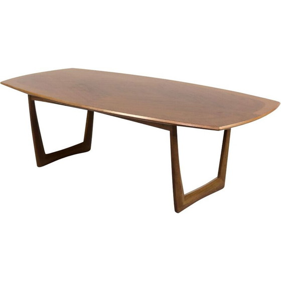 Image 1 of Vintage walnoten salontafel van Kondor Möbel, Duitsland 1960