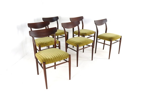 Image 1 of Set van 6 Lübke Otto Pollak Eetkamerstoelen 'Aldersbach'