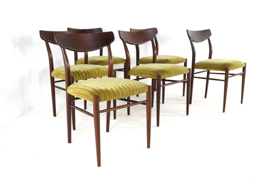 Image 1 of Set van 6 Lübke Otto Pollak Eetkamerstoelen 'Aldersbach'