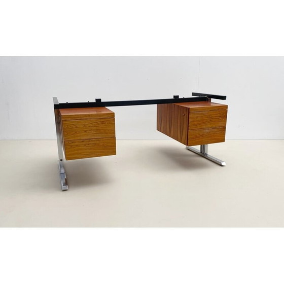 Image 1 of Vintage houten bureau, Italië 1970