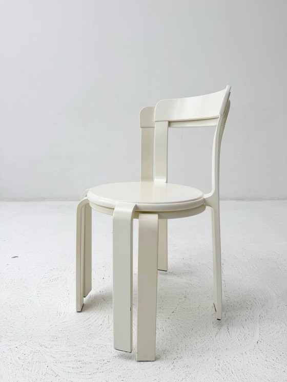 Image 1 of Set van 2 witte Poli stapelstoelen model 3700 van Dietiker 1993Er