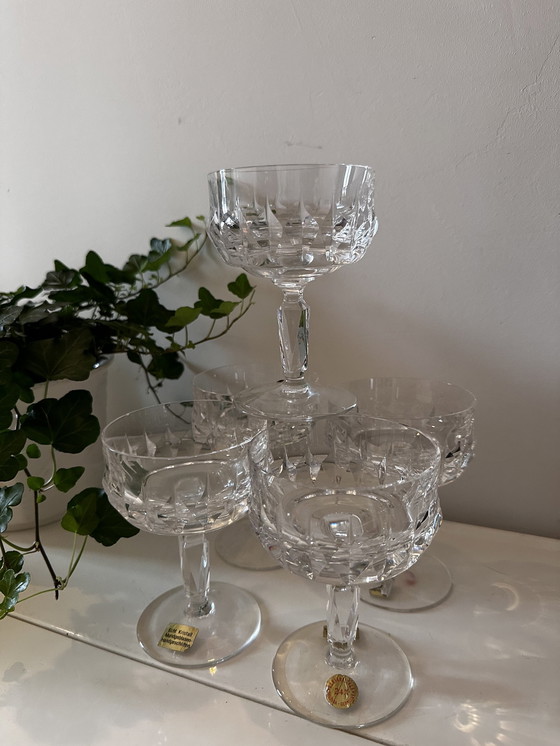 Image 1 of Kristallen Coupe Champagne Glazen Vintage