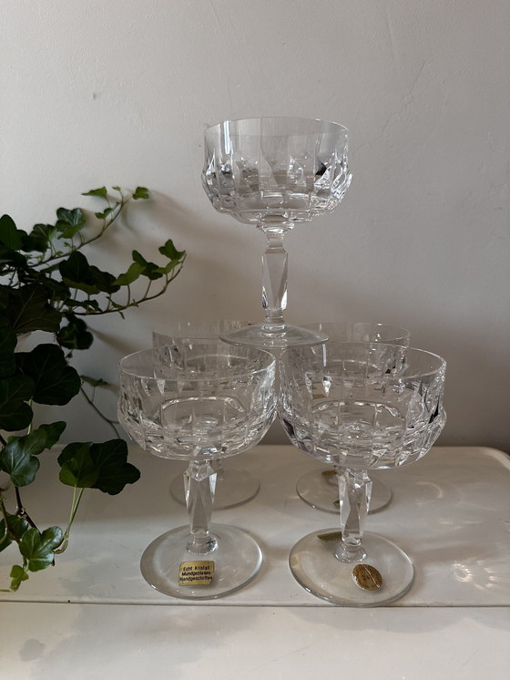 Image 1 of Kristallen Coupe Champagne Glazen Vintage