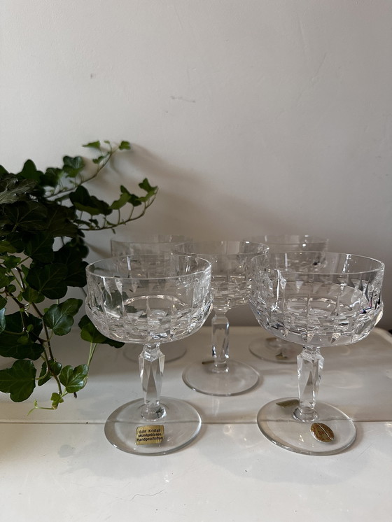 Image 1 of Kristallen Coupe Champagne Glazen Vintage