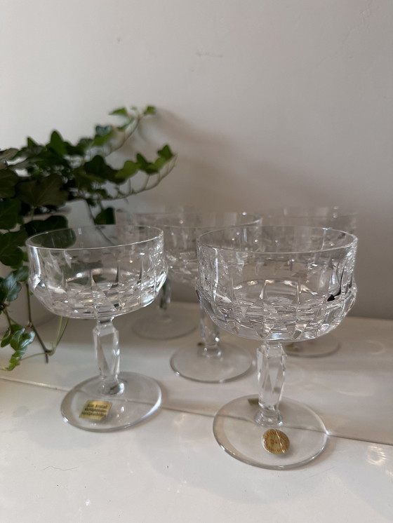 Image 1 of Kristallen Coupe Champagne Glazen Vintage