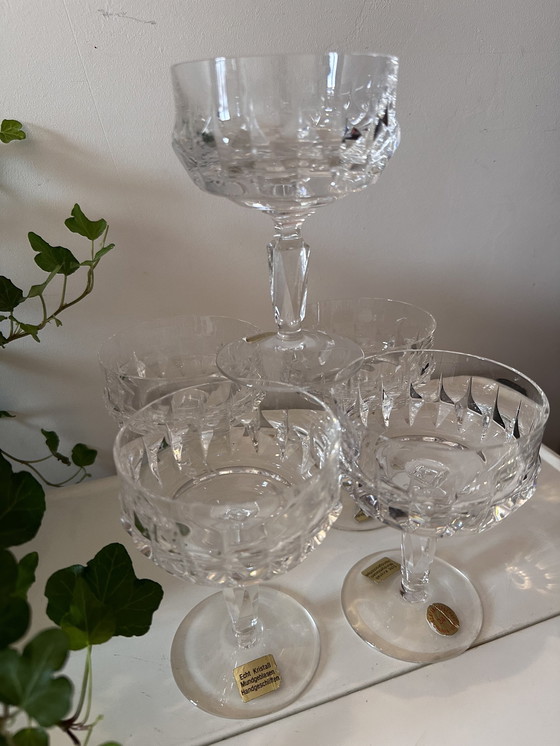 Image 1 of Kristallen Coupe Champagne Glazen Vintage