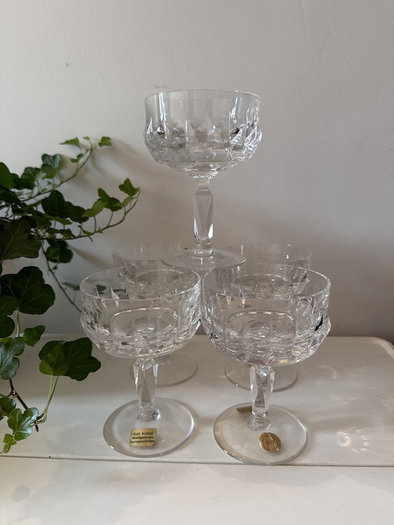 Image 1 of Kristallen Coupe Champagne Glazen Vintage