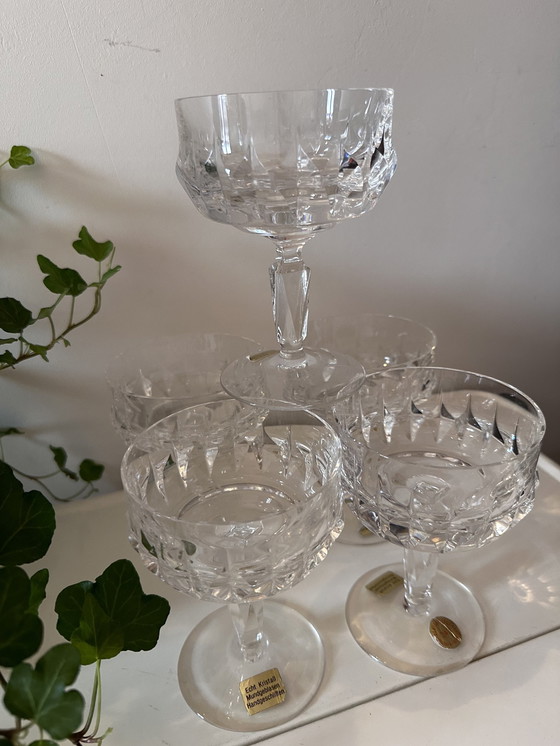 Image 1 of Kristallen Coupe Champagne Glazen Vintage