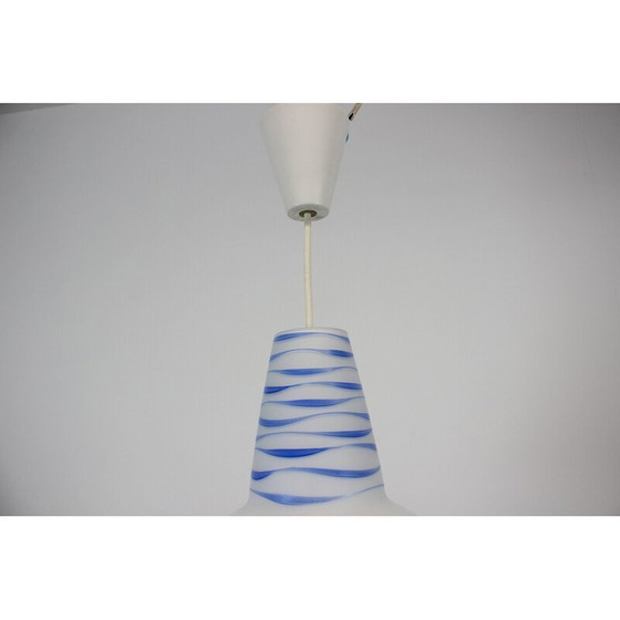 Image 1 of Vintage glazen hanglamp, Tsjecho-Slowakije 1960
