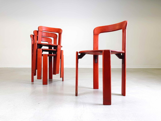 Image 1 of Set van 4 vintage stoelen Bruno Rey Kusch & Co Ontwerp jaren 1970 Nieuw gerenoveerd