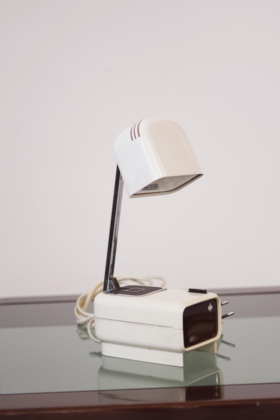 Image 1 of Vintage inklapbare leeslamp met telescopische arm en dubbele lichtsterkte