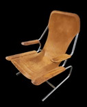 Vintage zadelleren lounge fauteuil