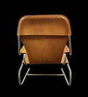 Vintage zadelleren lounge fauteuil