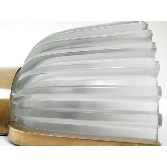 Image 1 of Paar wandlampen Seguso kristal brons afwerkingen 1930