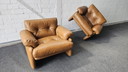 B B ITALIA CORONADO LEREN FAUTEUIL VINTAGE LOFT STUDIO FAUTEUIL 60S 70S 80S