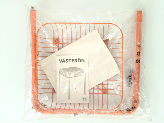 Image 1 of Ikea Västerön Kruk | Oranje Roestvrij Staal | 1990S