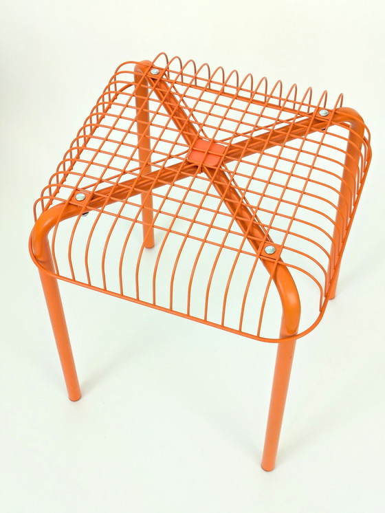 Image 1 of Ikea Västerön Kruk | Oranje Roestvrij Staal | 1990S