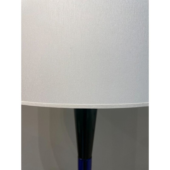 Image 1 of Mid Century blauw en groen Murano glazen vloerlamp van Fulvio Bianconi voor Venini, Italië 1950