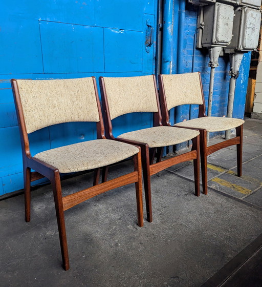 3X Deense Teak Stoelen - Erik Buch - Model 89 Anderstrup