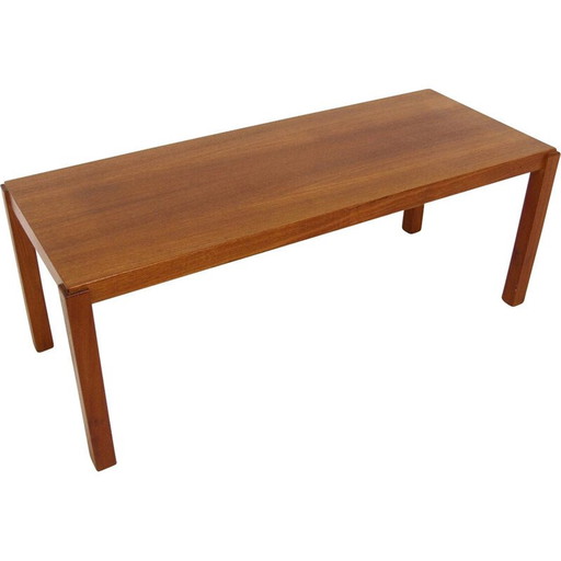 Scandinavische minimalistische vintage teakhouten salontafel, Zweden 1960
