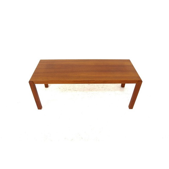 Image 1 of Scandinavische minimalistische vintage teakhouten salontafel, Zweden 1960