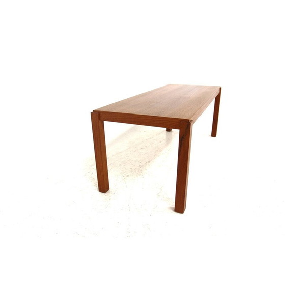 Image 1 of Scandinavische minimalistische vintage teakhouten salontafel, Zweden 1960