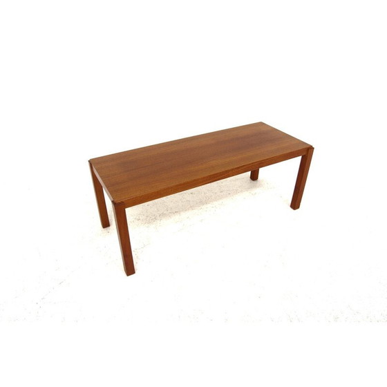 Image 1 of Scandinavische minimalistische vintage teakhouten salontafel, Zweden 1960