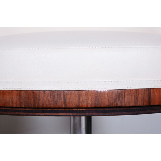 Image 1 of Paar vintage rozenhout en leren fauteuils, 1920