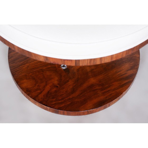 Image 1 of Paar vintage rozenhout en leren fauteuils, 1920