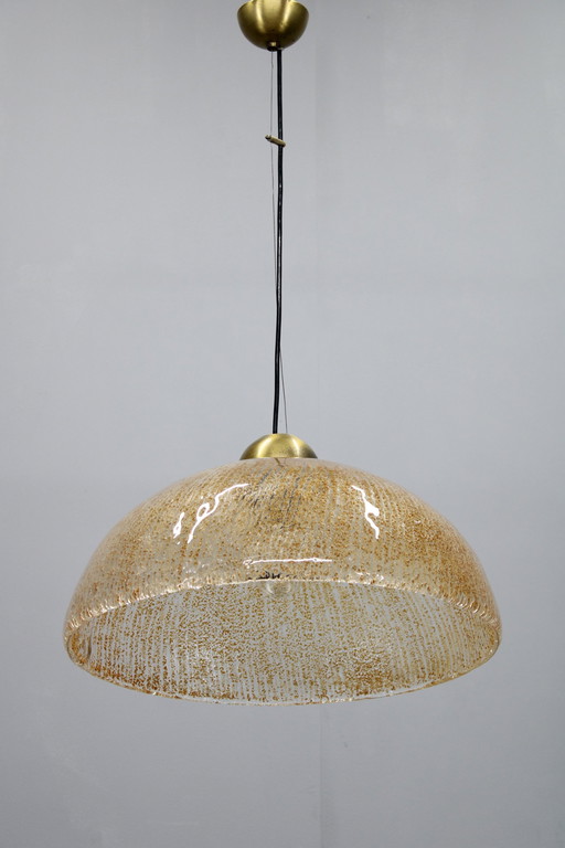 Glazen hanglamp 1970S, Italië