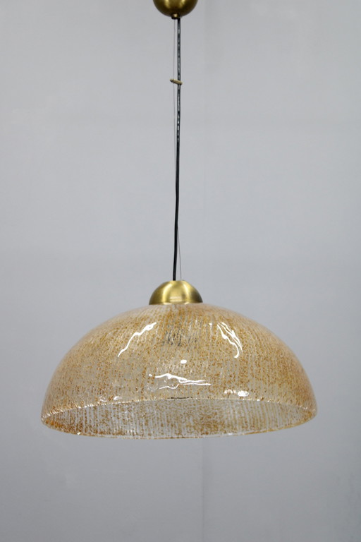 Glazen hanglamp 1970S, Italië