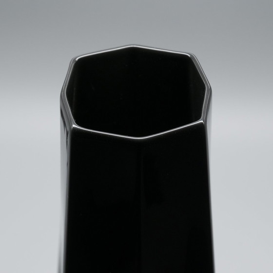 Image 1 of Zaha Hadid Rosenthal Studio-Line Vloervaas Duo Weave Xl 45Cm Porcelaine Noire Chic