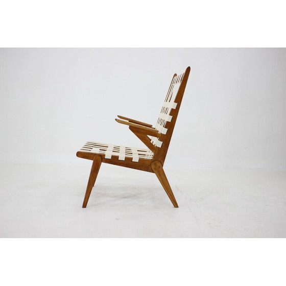 Image 1 of Vintage eikenhouten fauteuil van Krásna Jizba, Tsjecho-Slowakije 1960