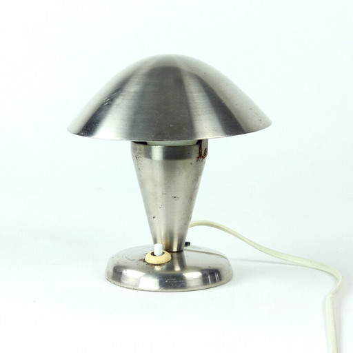 Vintage chromen champignon tafellamp van Josef Jirka voor Napako, Tsjecho-Slowakije 1960