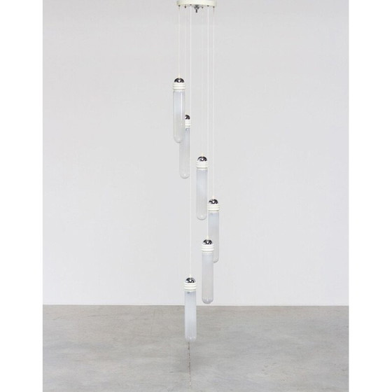 Image 1 of Vintage "Torpedo" kroonluchter in Murano glas van Mazzega, 1970