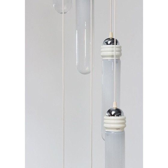 Image 1 of Vintage "Torpedo" kroonluchter in Murano glas van Mazzega, 1970