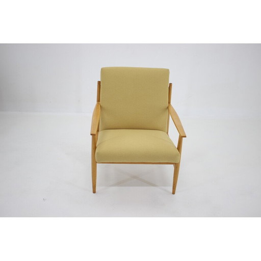 Vintage beuken fauteuil, Tsjecho-Slowakije 1960