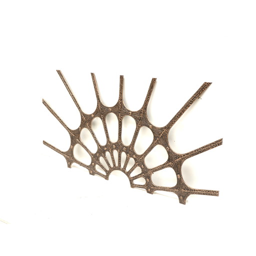 Vintage Brutalist bronzen wandsculptuur gemaakt in de jaren ’70