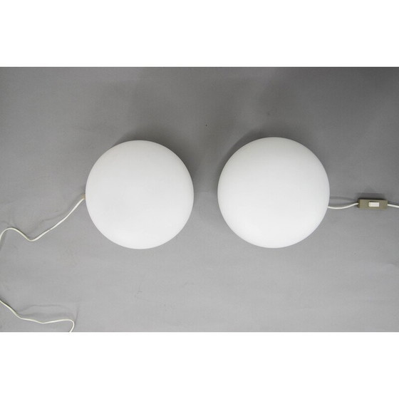 Image 1 of Paar vintage glazen tafellampen, 1970