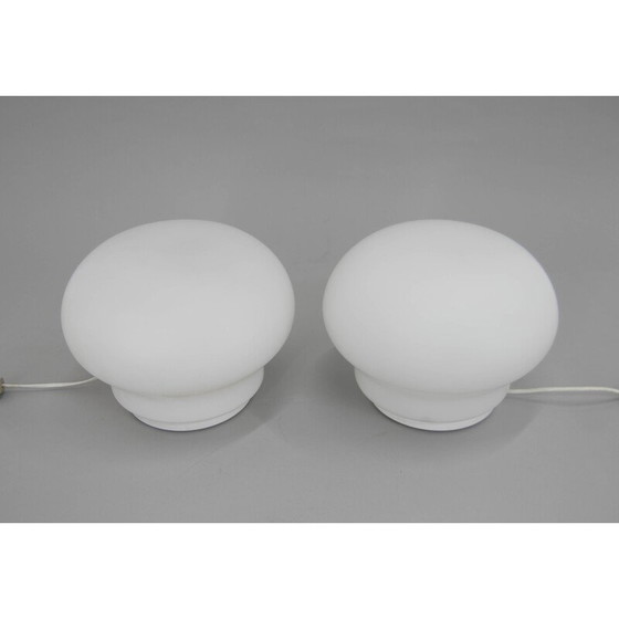 Image 1 of Paar vintage glazen tafellampen, 1970