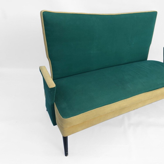 Image 1 of Mid Century Love Seat Sofa Custom MadeItaliaanse jaren 1950