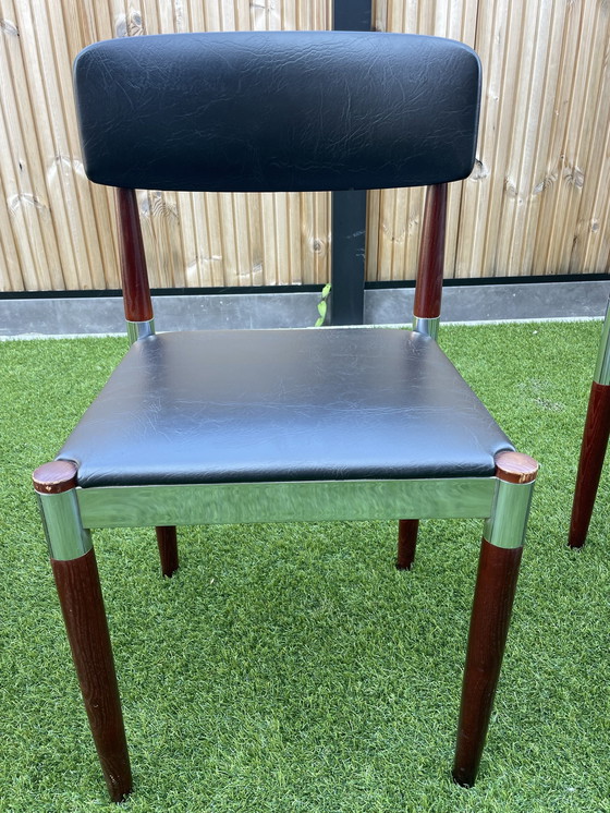 Image 1 of 4x Vintage Eetkamer Stoelen