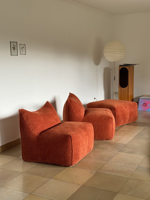 B&B Italia Sofa Le Bambole Mario Bellini In Pierre Frey