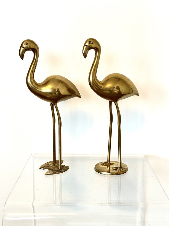 Image 1 of 2x Vintage Flamingo