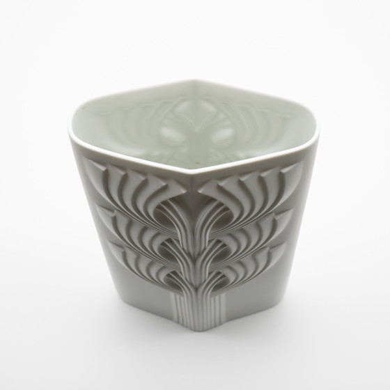 Image 1 of Rosenthal Rosemonde Nairac Bisque porseleinen vaas Duo Tree Of Life&Anemone Op-Art