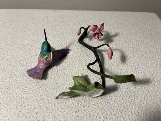 Image 1 of Alan Singer Franklin Mint Hummingbird / Kolibrie Porselein