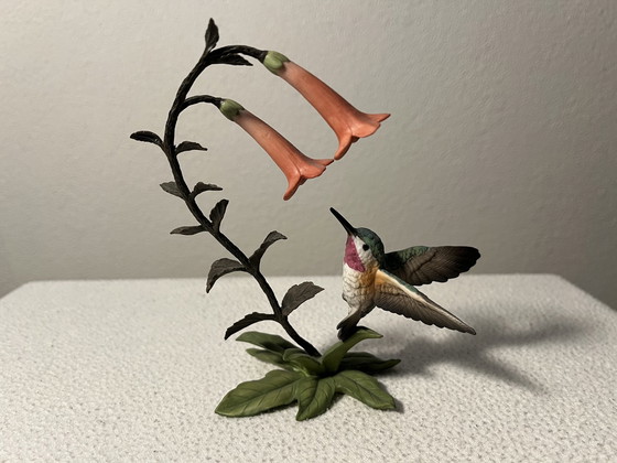 Image 1 of Alan Singer Franklin Mint Hummingbird / Kolibrie Porselein