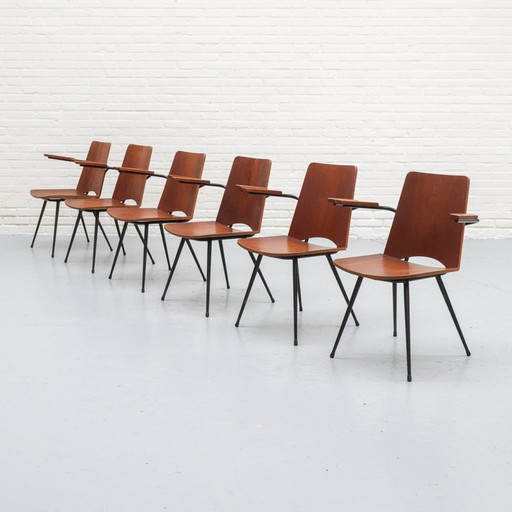 Teak Eetkamerstoelen Set '50S